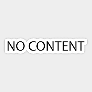 No Content Sticker